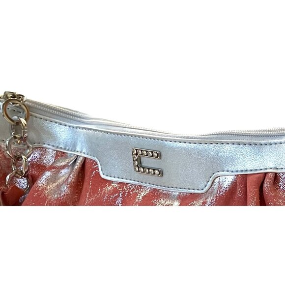 New Cromia Designer Leather Silver Peach Shoulder Handbag Purse- Made in Italy - Picture 4 of 16